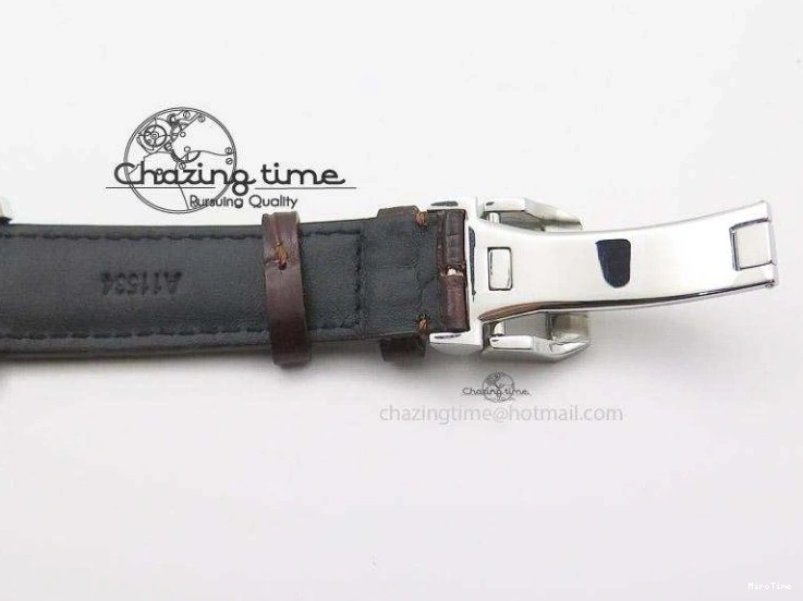 MIROTIME 0504 Pilot Chrono SS 3878 Gray Dial on Brown Leather Strap A Resilient 7395